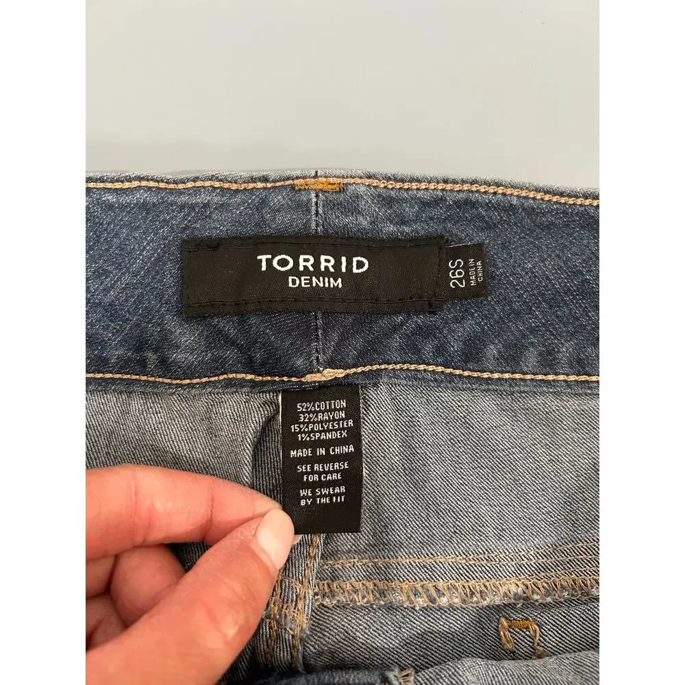 Torrid jeans womens 26 dark wash cropped - Picture 4 of 6